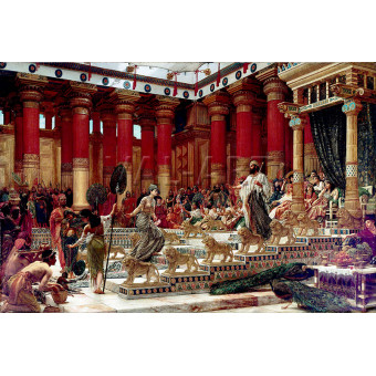 РЕПРОДУКЦИИ НА КАРТИНИ Посещението на Савската царица при цар Соломон (1890)